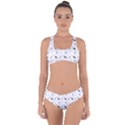 White Deer Pattern Criss Cross Bikini Set View1