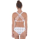 White Deer Pattern Criss Cross Bikini Set View2
