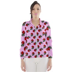 Red Roses Pink Windbreaker (women)