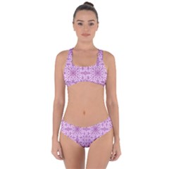 Ornamental Pink Criss Cross Bikini Set by snowwhitegirl