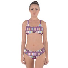 Candy Popsicles Purple Criss Cross Bikini Set