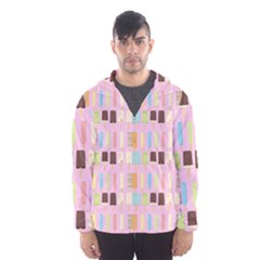 Candy Popsicles Pink Hooded Windbreaker (men)