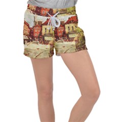 Painting 1241683 1920 Women s Velour Lounge Shorts by vintage2030