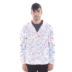 Heart Colorful Transparent Religion Hooded Windbreaker (men) by Sapixe