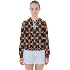 Kaleidoscope Image Background Women s Tie Up Sweat by Sapixe