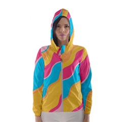 Cake Color Palette Painting Hooded Windbreaker (women) by Sapixe