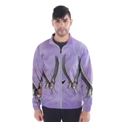 Cute Little Pegasus With Butterflies Windbreaker (men) by FantasyWorld7