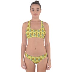 Pears Yellow Cross Back Hipster Bikini Set by snowwhitegirl