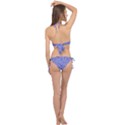 Victorian Blue Ornamental Cross Front Halter Bikini Set View2