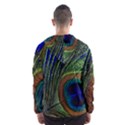 Peacock Feather Macro Peacock Bird Hooded Windbreaker (Men) View2