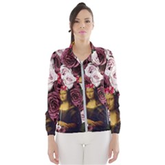 Mona Lisa Floral Black Windbreaker (women)