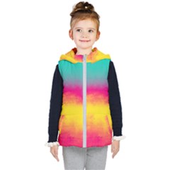 Ombre Kid s Hooded Puffer Vest by Valentinaart