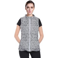 Cracked Texture Abstract Print Women s Puffer Vest