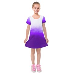 Ombre Kids  Short Sleeve Velvet Dress