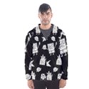 Doodle Bob Pattern Hooded Windbreaker (Men) View1