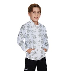 Doodle Bob Pattern Windbreaker (kids) by Valentinaart