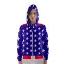 Day Independence July Background Hooded Windbreaker (Women) View1