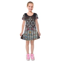 St Martins In The Bullring Birmingham Kids  Short Sleeve Velvet Dress by Simbadda