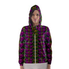 Butterfly Liana Jungle And Full Of Leaves Everywhere Hooded Windbreaker (women) by pepitasart