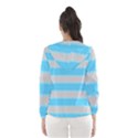 Bold Stripes Turquoise pattern Hooded Windbreaker (Women) View2