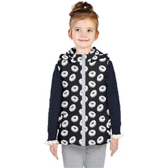 Donuts Pattern Kid s Hooded Puffer Vest by Valentinaart