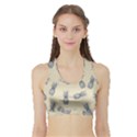 Pineapple pattern Sports Bra with Border View1