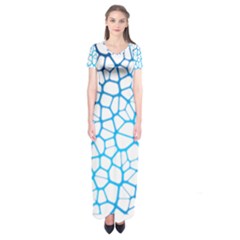 Network Social Neurons Brain Cells Short Sleeve Maxi Dress by Simbadda