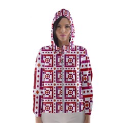 Background Abstract Square Hooded Windbreaker (women) by Simbadda