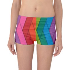 Abstract Background Colorful Strips Boyleg Bikini Bottoms by Simbadda