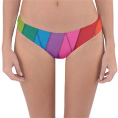 Abstract Background Colorful Strips Reversible Hipster Bikini Bottoms by Simbadda