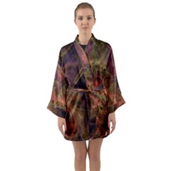 Abstract Colorful Art Design Long Sleeve Kimono Robe by Simbadda