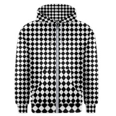 Chessboard 18x18 Rotated 45 40 Pixels Men s Zipper Hoodie