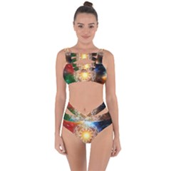 Universe Galaxy Sun Clock Time Bandaged Up Bikini Set  by Celenk