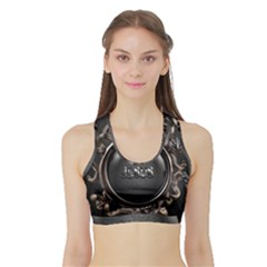 Jesus Sports Bra With Border by NSGLOBALDESIGNS2