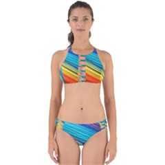 Rainbow Perfectly Cut Out Bikini Set by NSGLOBALDESIGNS2