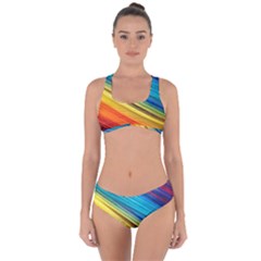 Rainbow Criss Cross Bikini Set by NSGLOBALDESIGNS2