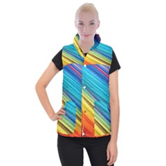 Rainbow Women s Button Up Vest by NSGLOBALDESIGNS2