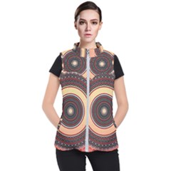 Ornamental Shape Concentric Round Women s Puffer Vest by Simbadda