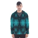 Abstract Pattern Black Green Hooded Windbreaker (Men) View1