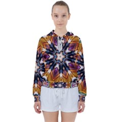 Kaleidoscope Pattern Kaleydograf Women s Tie Up Sweat by Simbadda