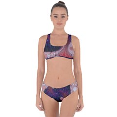 Fractal Art Artwork Design Criss Cross Bikini Set by Simbadda