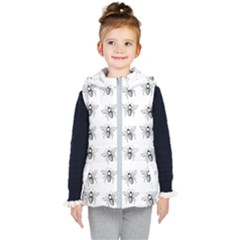 Pop Art  Bee Pattern Kid s Hooded Puffer Vest by Valentinaart