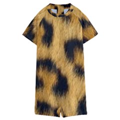 Animal Print Leopard Kids  Boyleg Half Suit Swimwear by NSGLOBALDESIGNS2