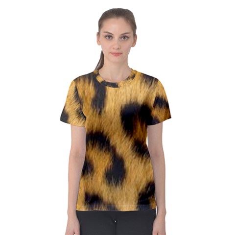 Animal Print Leopard Women s Sport Mesh Tee by NSGLOBALDESIGNS2