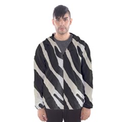 Zebra Print Hooded Windbreaker (men) by NSGLOBALDESIGNS2