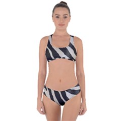 Zebra Print Criss Cross Bikini Set by NSGLOBALDESIGNS2