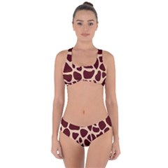 Gulf Lrint Criss Cross Bikini Set by NSGLOBALDESIGNS2
