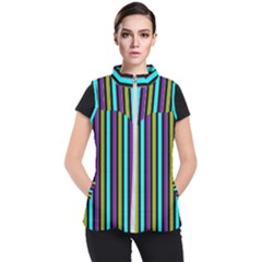 Retro Stripe 1 Vertical Retro Stripe 1 Women s Puffer Vest by dressshop