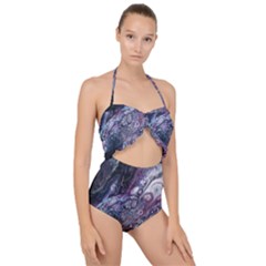 Planetary Scallop Top Cut Out Swimsuit by ArtByAng