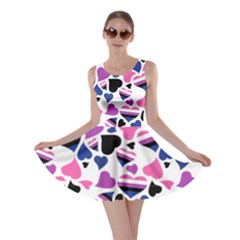 Genderfluid Pride Hearts; A Cute Gf Pride Motif! Skater Dress by PrideMarks